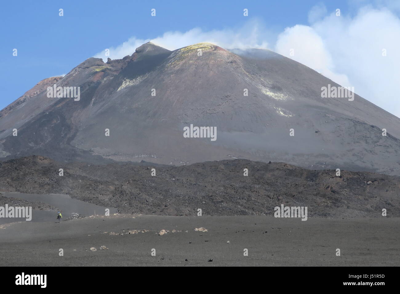 Etna in Sicily island is the tallest active volcano in Europe. Fertile