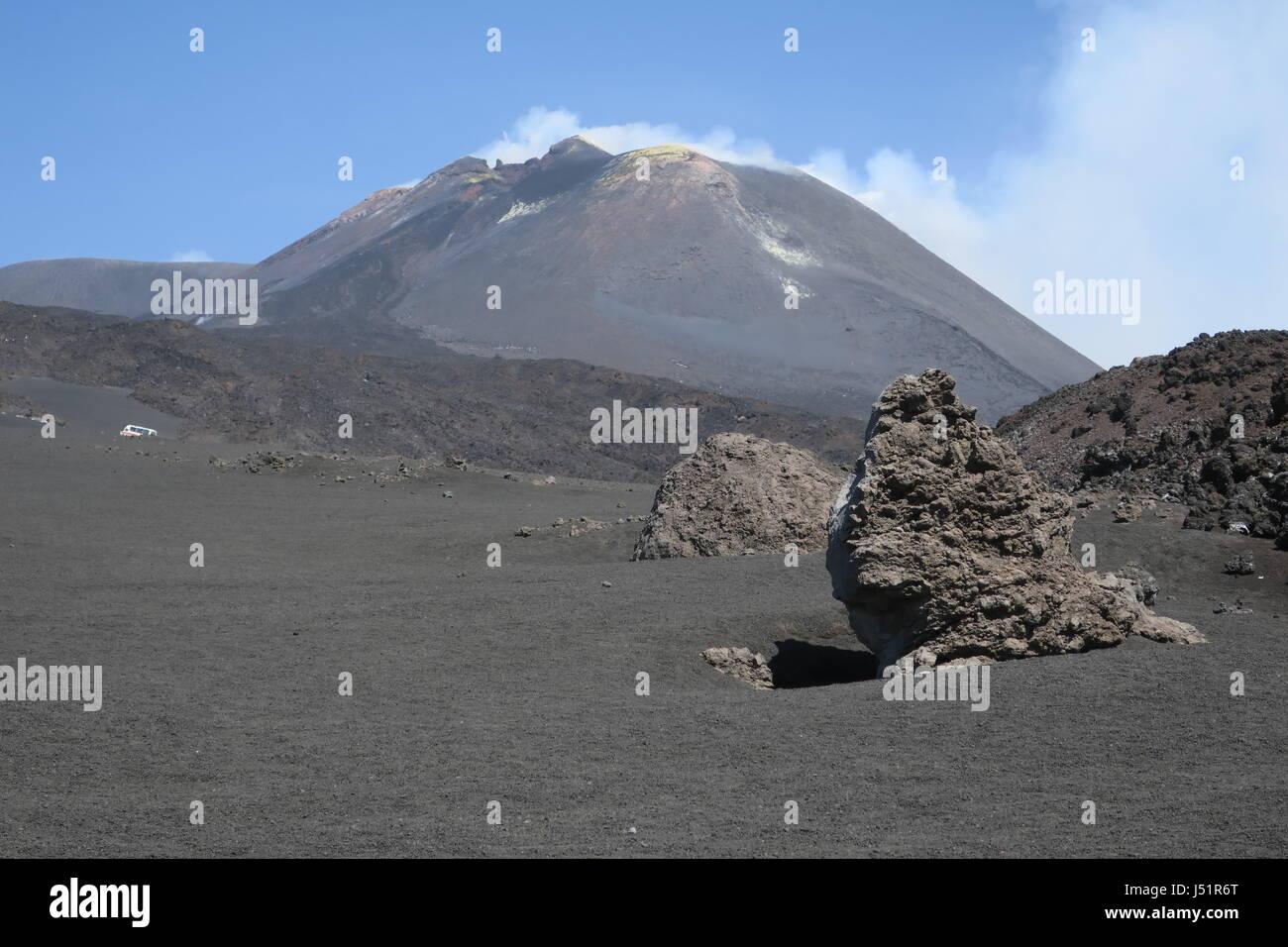 Etna in Sicily island is the tallest active volcano in Europe. Fertile