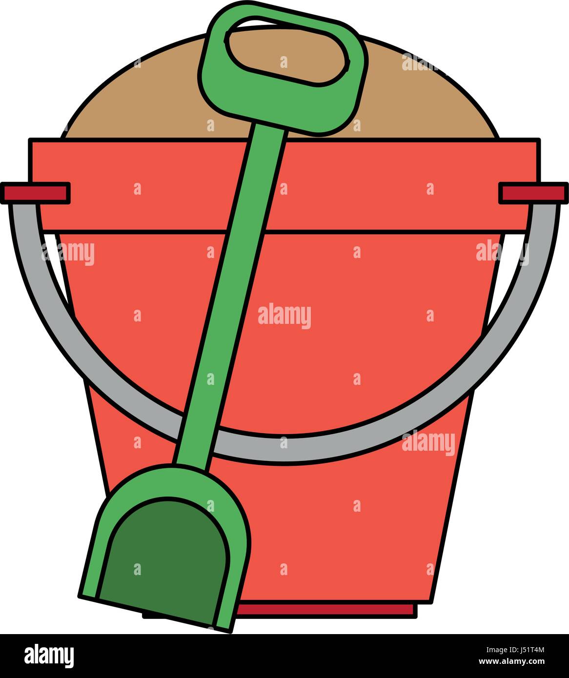 Cartoon Bucket And Spade High Resolution Stock Photography and Images