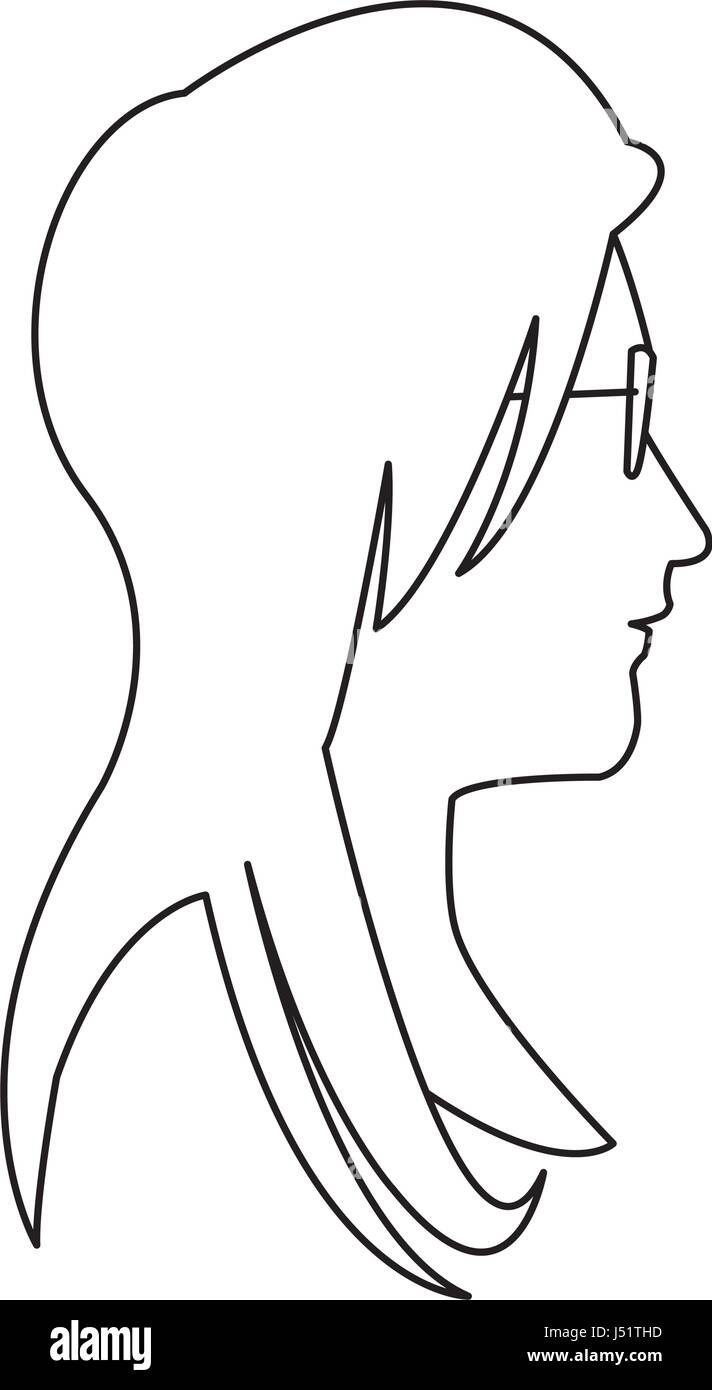 Face Profile Outline Black and White Stock Photos & Images Alamy