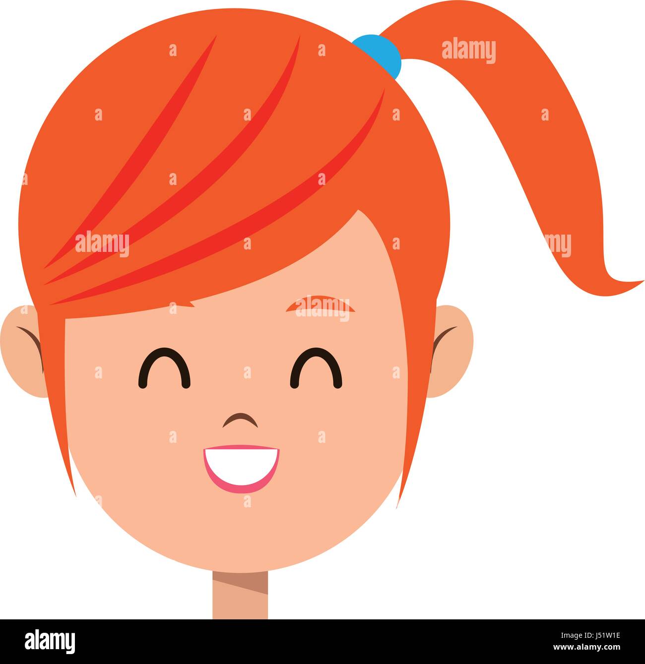 portrait pretty little girl happy Stock Vector Image & Art - Alamy