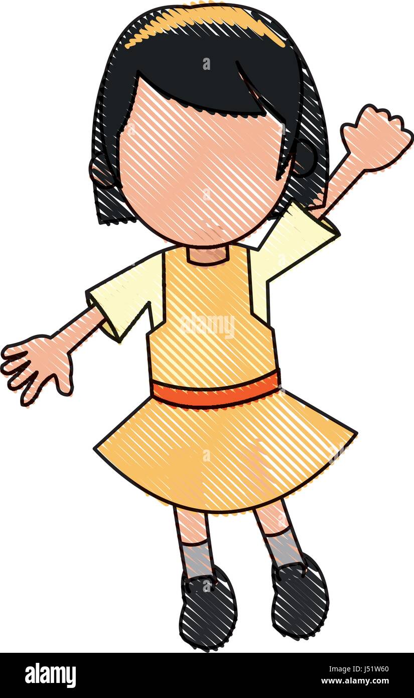happy girl cartoon character fun Stock Vector Image & Art - Alamy