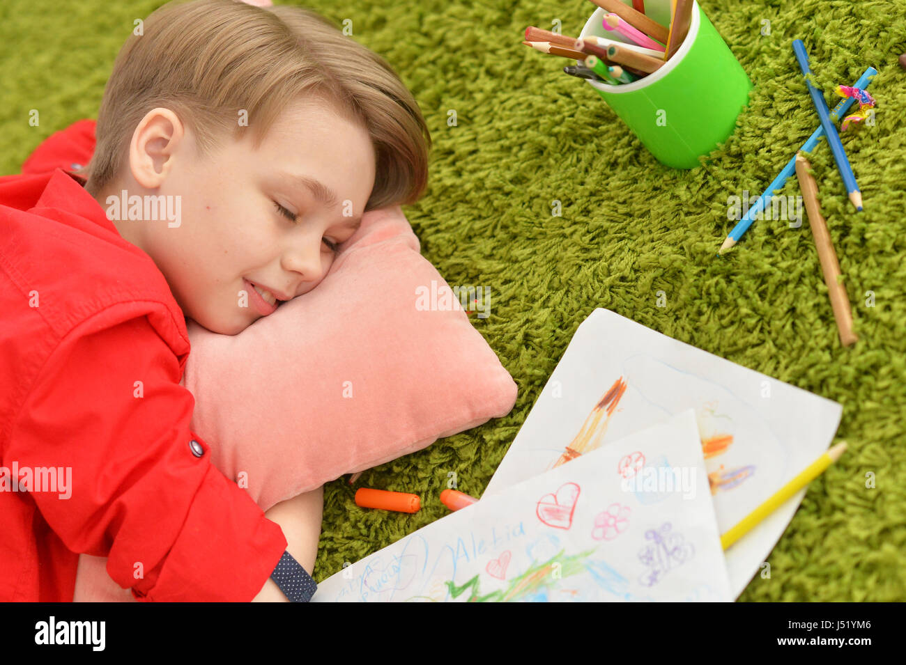 School Boy Sleeping Desk Stock Photos School Boy Sleeping Desk