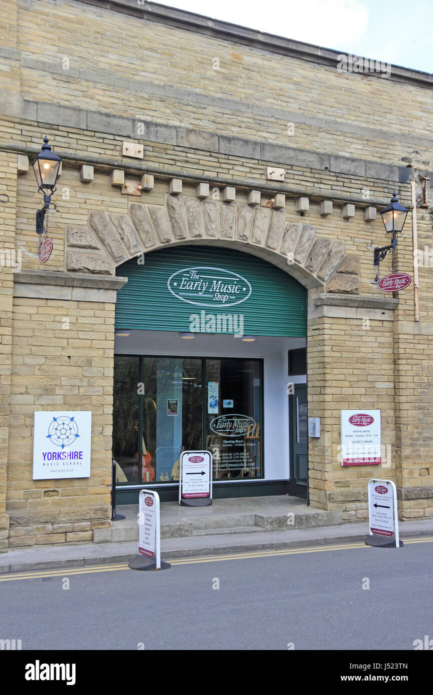 The Early Music shop Salts Mill Saltaire Bradford Stock Photo
