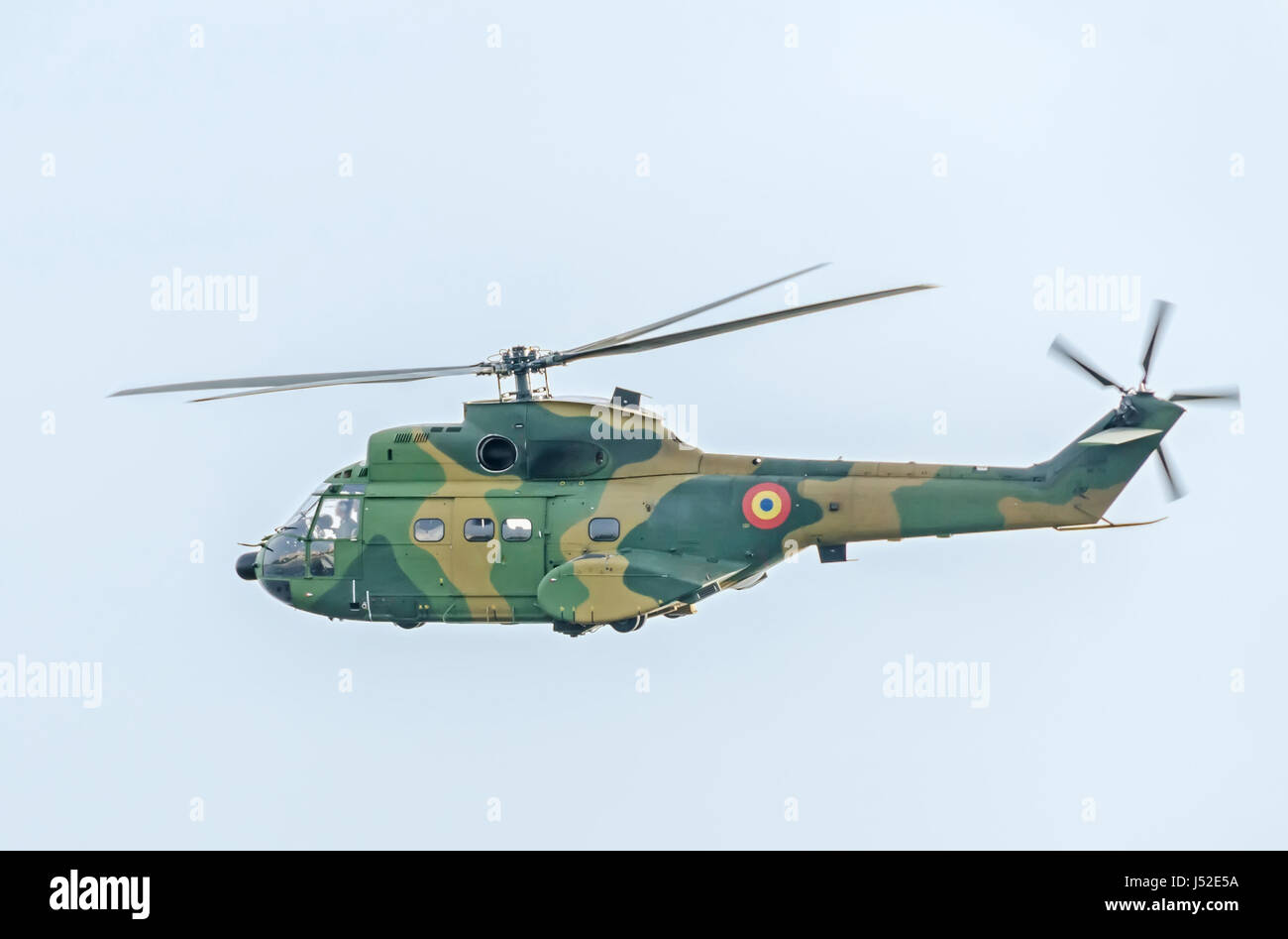 Puma helicopter pilots training in the blue sky, side view Stock Photo -  Alamy
