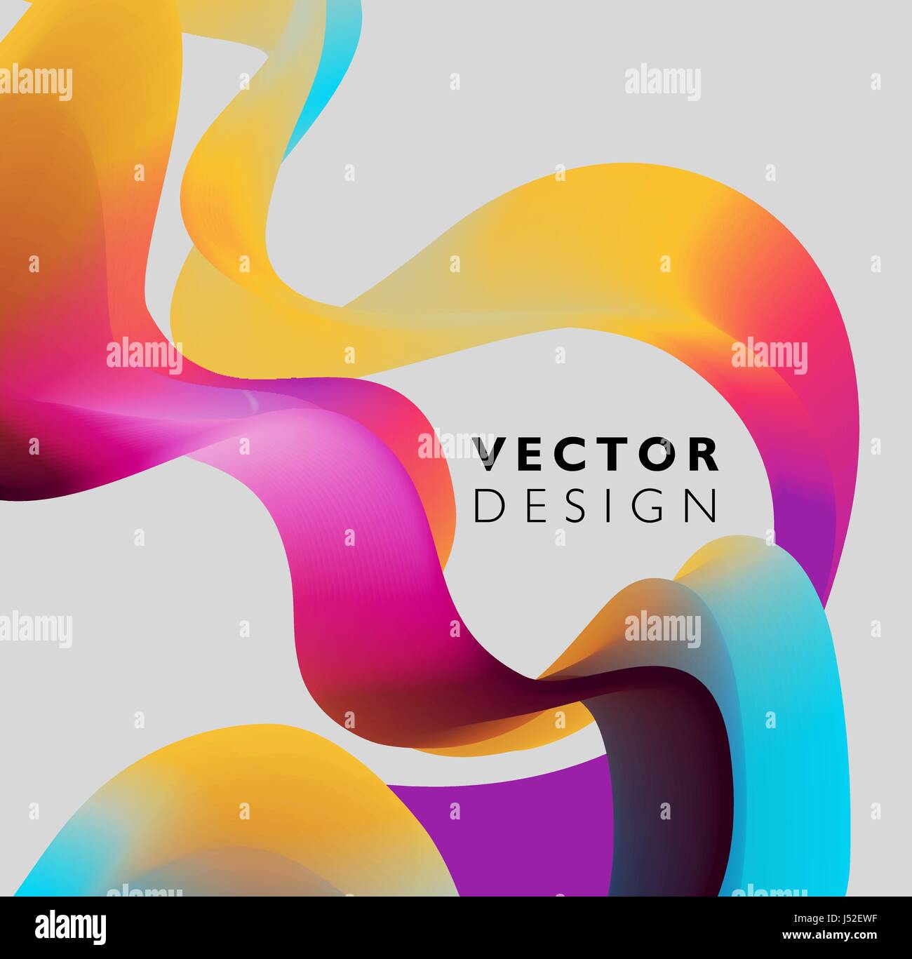 Abstract smooth wave motion illustration Stock Vector