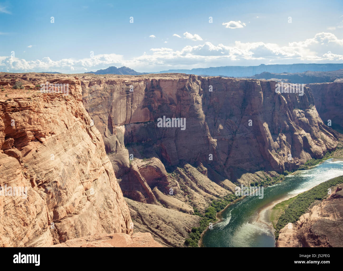 Colorado River winding through Horseshoe Bend near Page, Arizona. Stock Photo