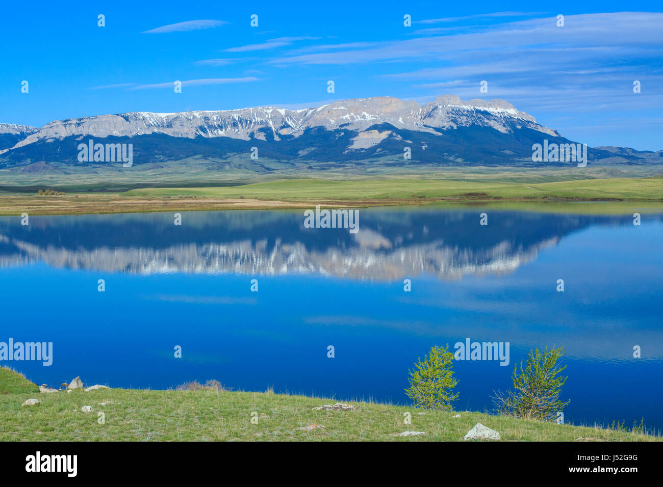 willow creek reservoir below sawtooth ridge along the rocky mountain