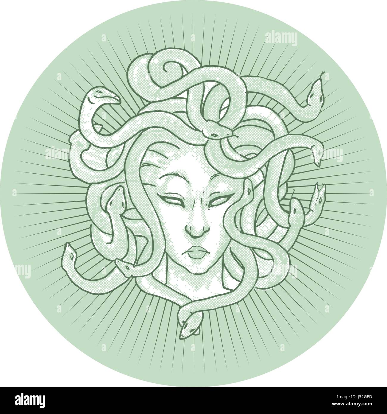 Medusa Snake Wig , lots of snakes illustration transparent