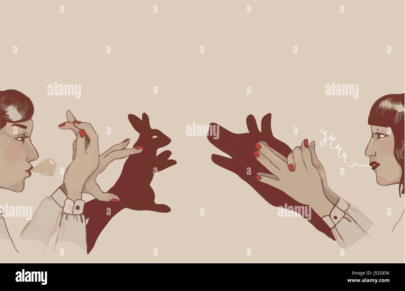 Puppet and shadow play Stock Vector Images - Alamy