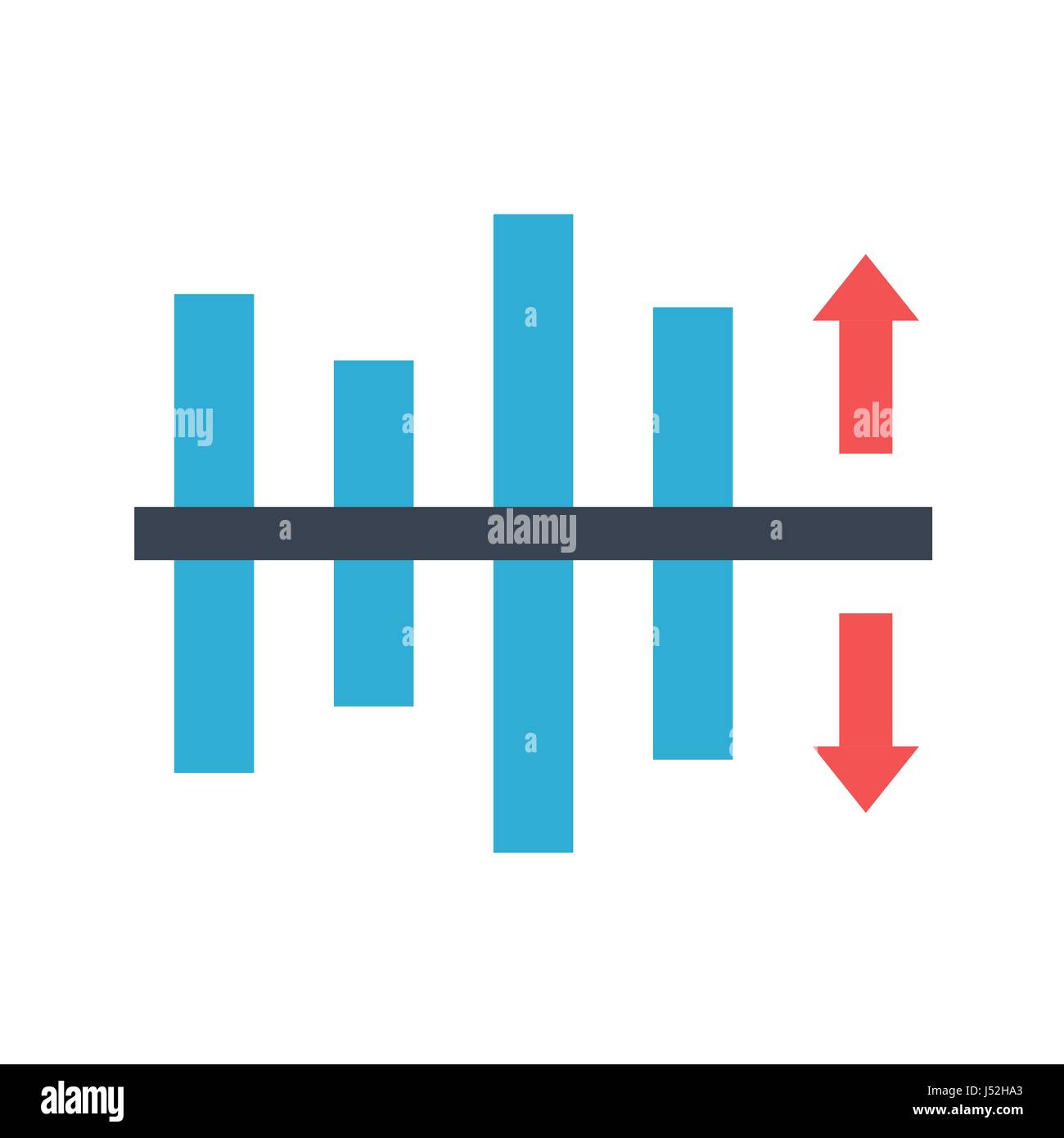 Bar Chart Vector Icon. Flat icon isolated on the white background ...