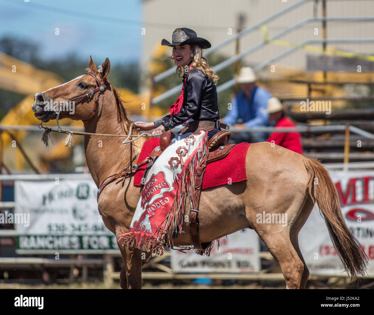 Rodeo queen at the Cottonwood Rodeo in northern California Stock Photo
