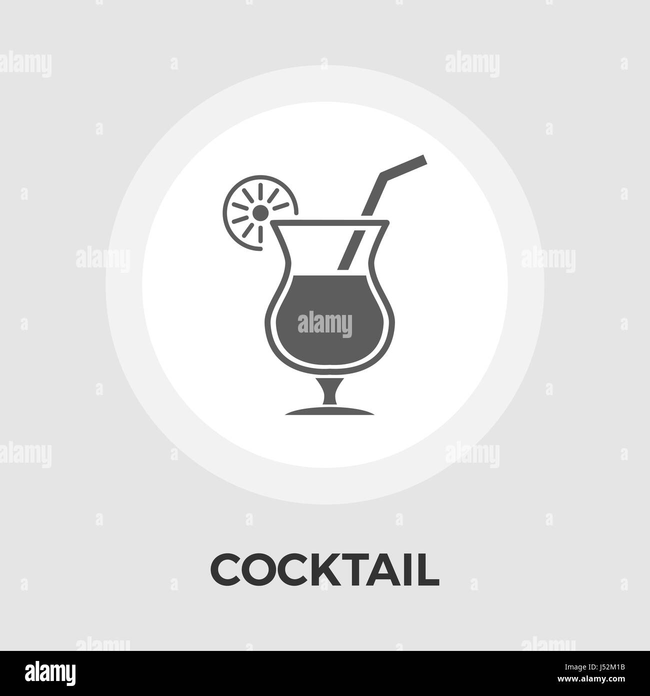 Cocktail Icon Vector. Flat icon isolated on the white background ...