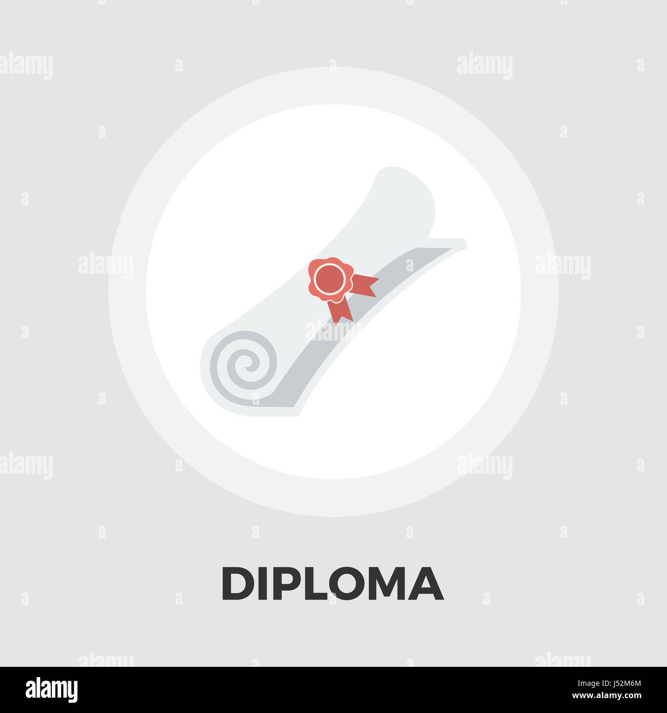 Diploma icon vector. Flat icon isolated on the white background ...