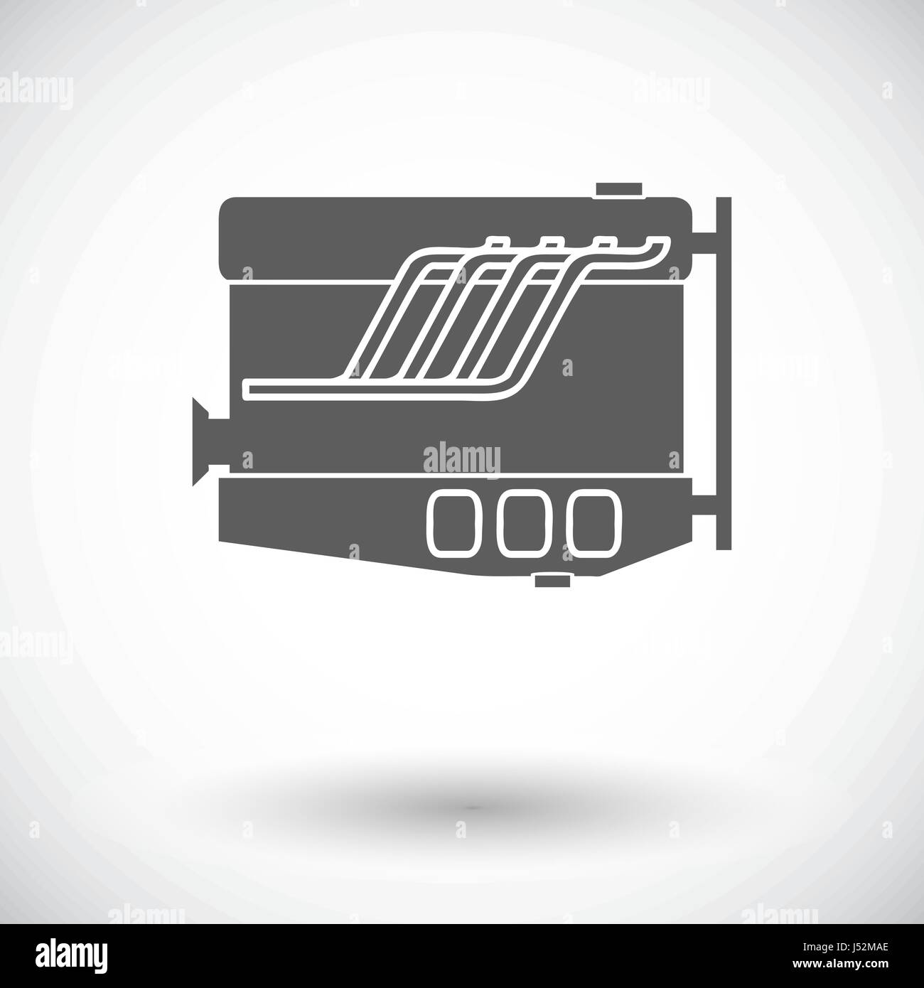 Engine. Single flat icon on white background. Vector illustration Stock ...