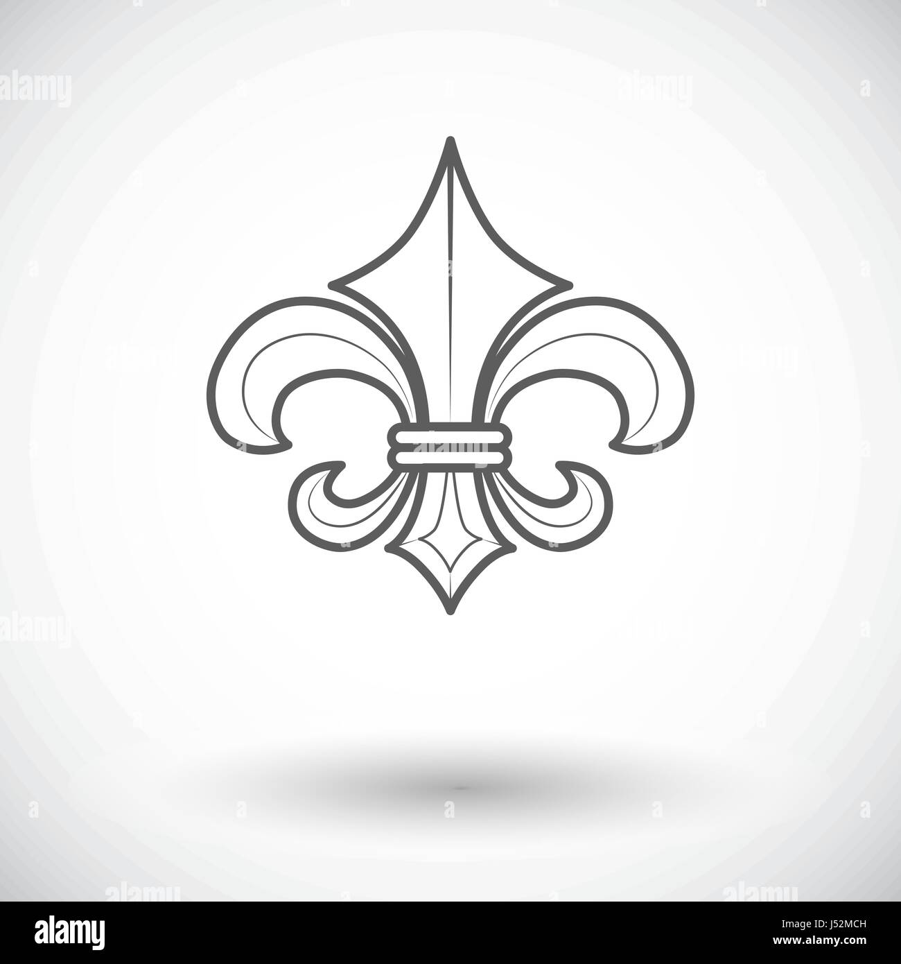Fleur. Single flat icon on white background. Vector illustration. Stock Vector