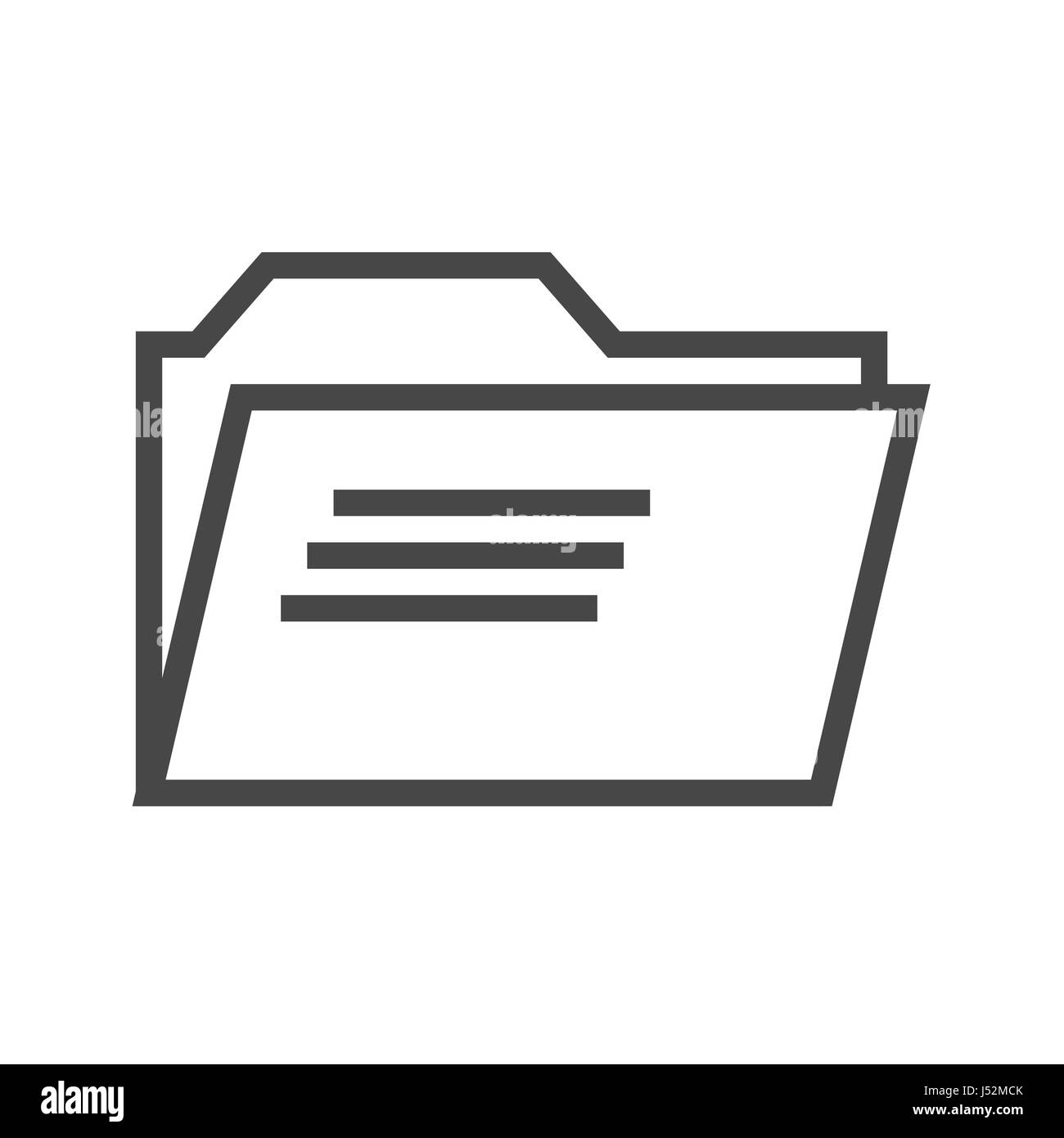 Folder Thin Line Vector Icon. Flat icon isolated on the white ...