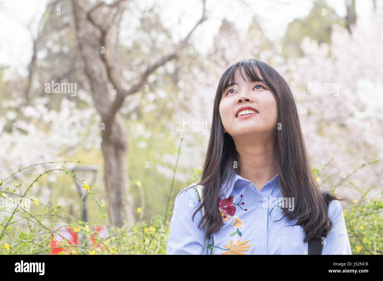 Girl in spring time Stock Photo - Alamy