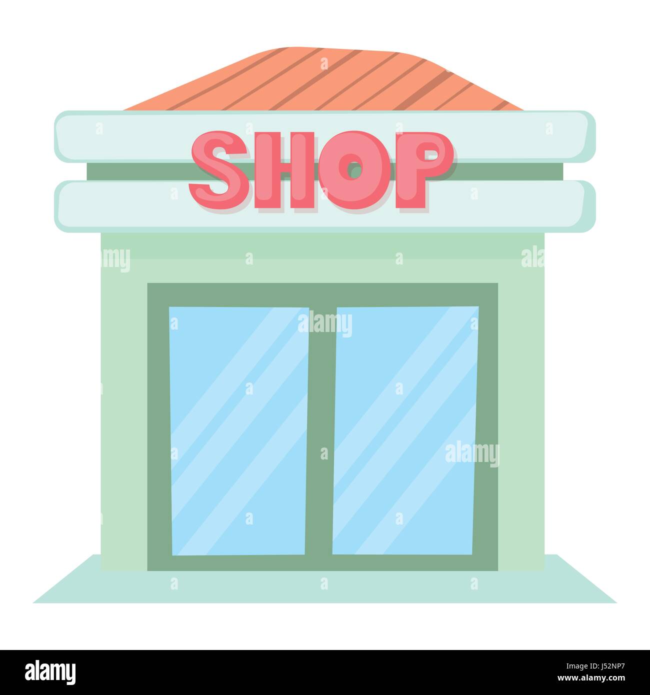 Shop icon. Cartoon illustration of shop vector icon for web Stock Vector