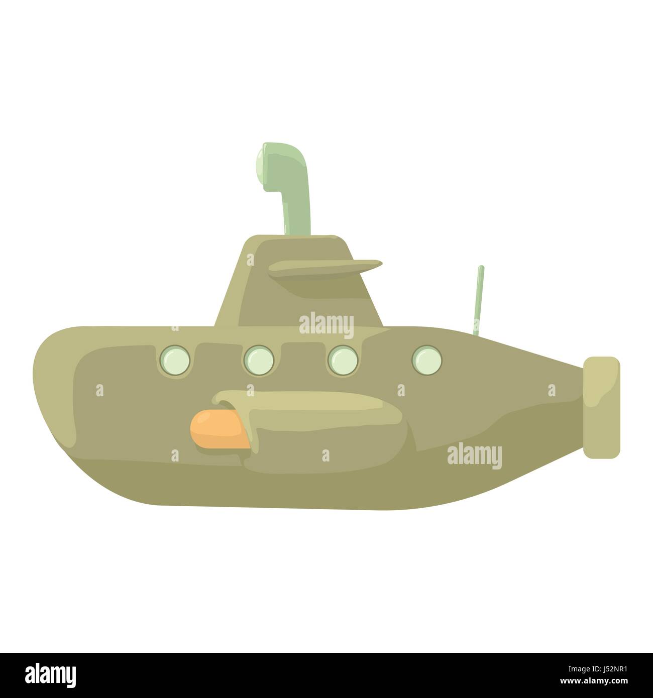 Submarine icon. Cartoon illustration of submarine vector icon for web ...