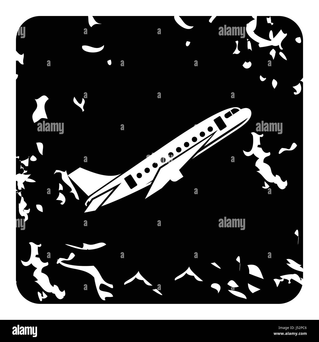 Airplane icon. Grunge illustration of airplane vector icon for web Stock Vector