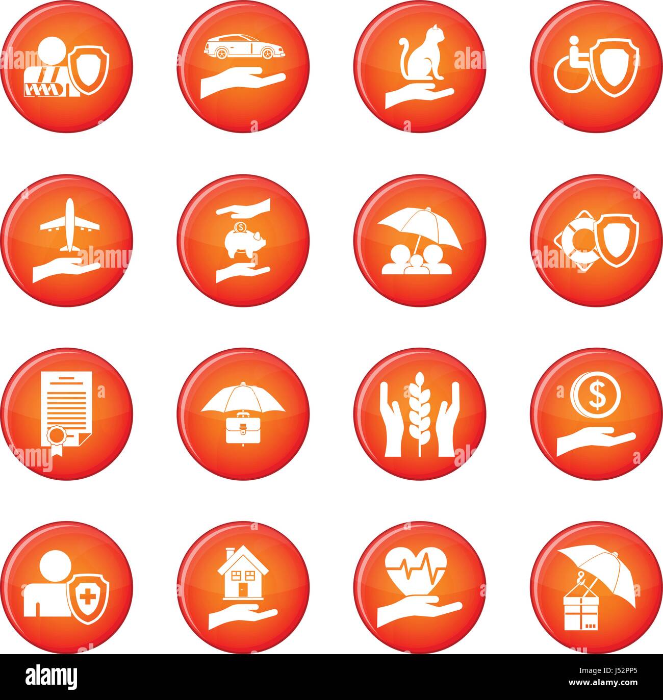 Insurance icons vector set Stock Vector Image & Art - Alamy
