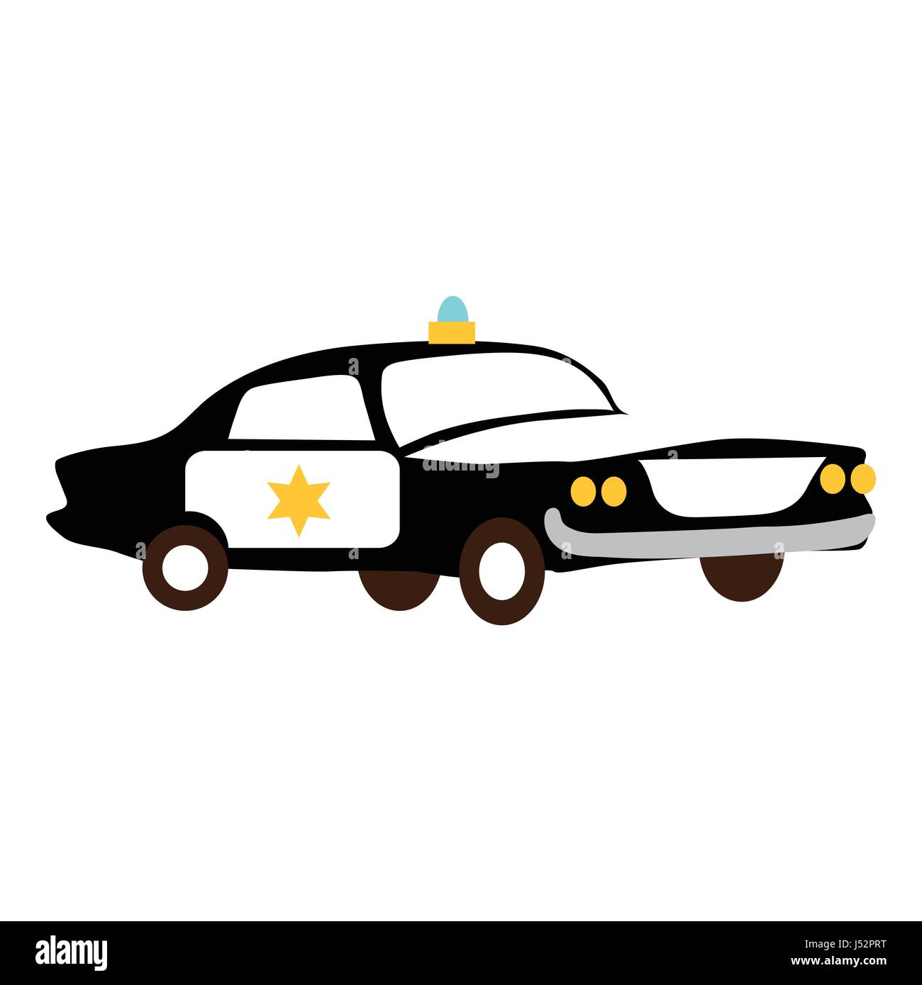 Police car icon, flat style Stock Vector Image & Art - Alamy