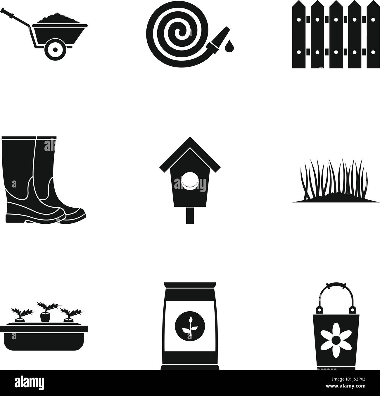 Farming icons set, simple style Stock Vector Image & Art - Alamy