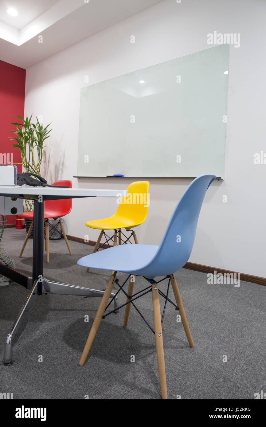 Office Empty Meeting Room With Liquid Crystal Display And