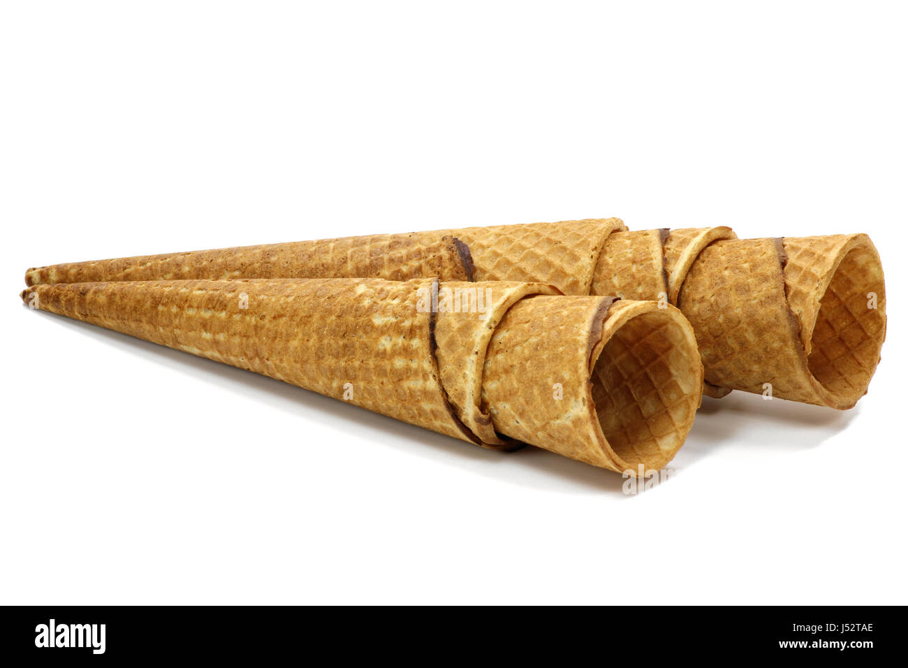 ice cream cones isolated on white background Stock Photo