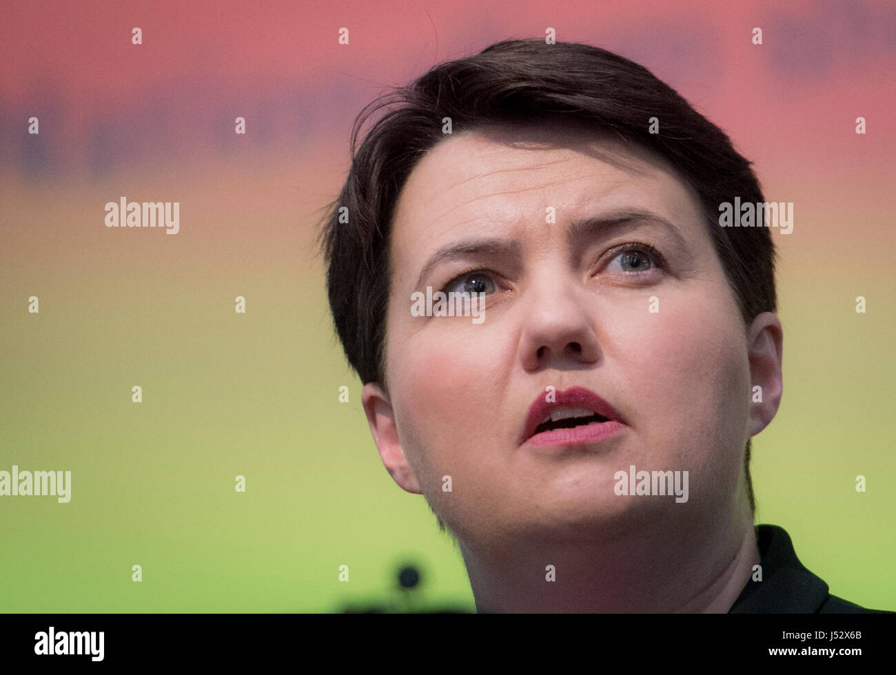 Scottish Conservative leader Ruth Davidson delivers the 2017 Orwell Prize Shortlist Lecture at UCL, London, titled 'Nationalism should not be confused with Patriotism'. Stock Photo