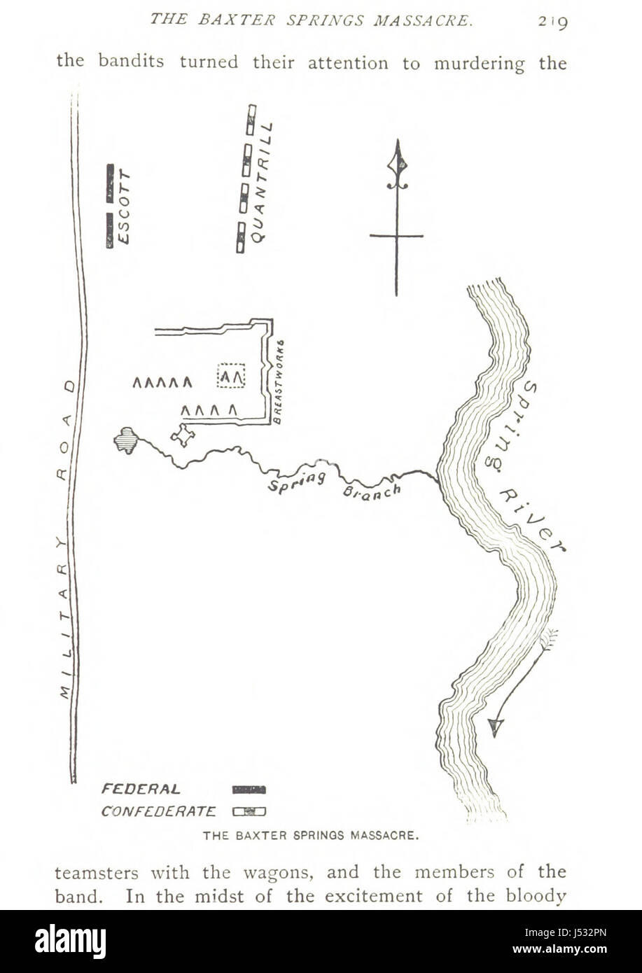 Image taken from page 251 of 'The Civil War on the Border. A narrative of operations in Missouri, Kansas, Arkansas, and the Indian Territory during the years 1861-62 (1863-65), based upon the official reports ... Second edition, revised. [With portraits a Stock Photo