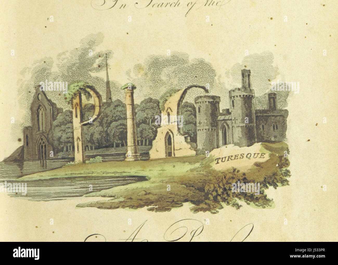 Image taken from page 11 of 'The Tour of Doctor Syntax: in search of the picturesque ... Fifth edition, with new plates. [By William Combe.]' Stock Photo