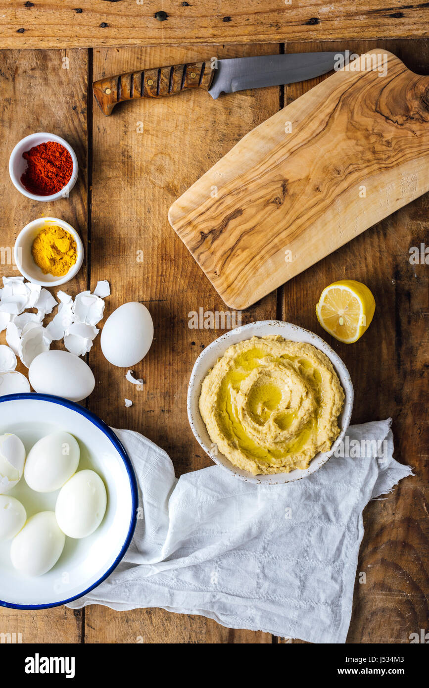 Hummus deviled eggs hires stock photography and images Alamy