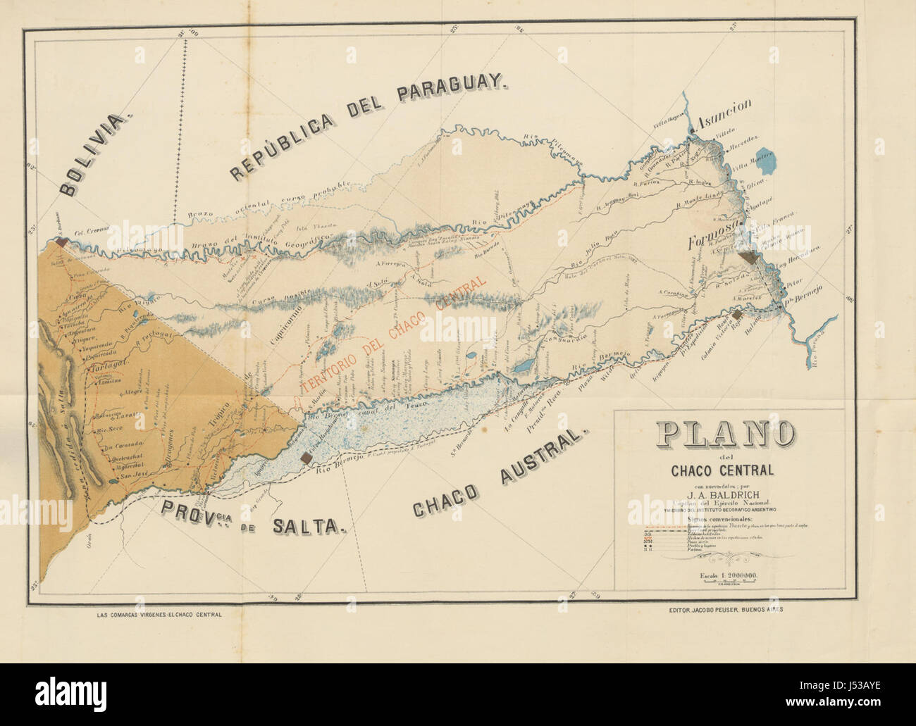 Chaco map hi-res stock photography and images - Alamy