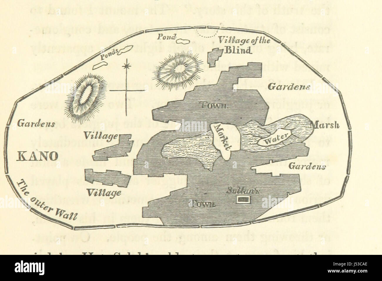 Image taken from page 307 of '[Narrative of Travels and Discoveries in Northern and Central Africa, in the years 1822, 1823, and 1824, by Major Denham, Captain Clapperton and the late Doctor Oudney ... With an appendix ... by Major D. Denham ... and Capta Stock Photo