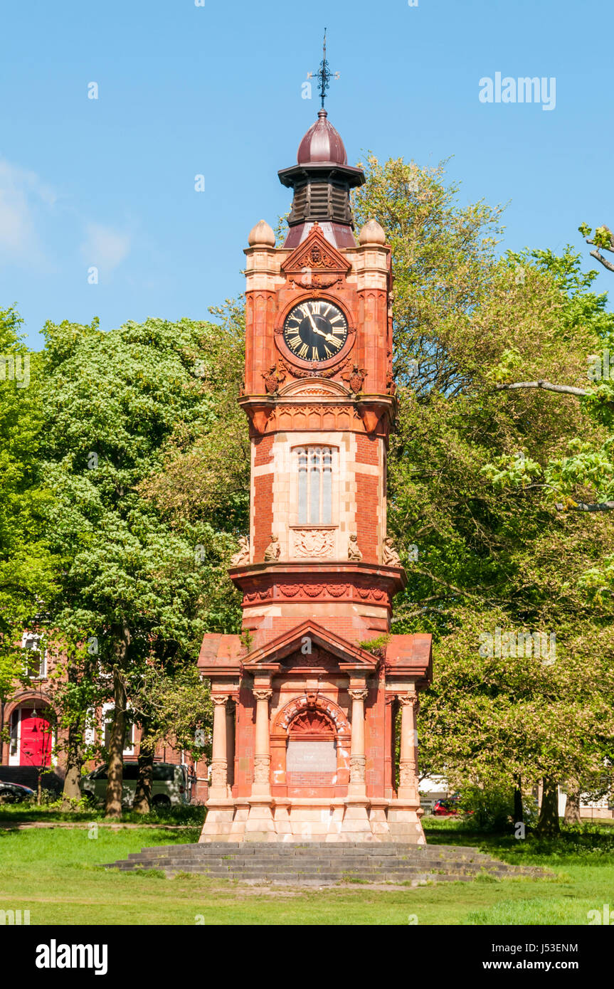 Clock tower in Preston Park, Brighton. Stock Photo