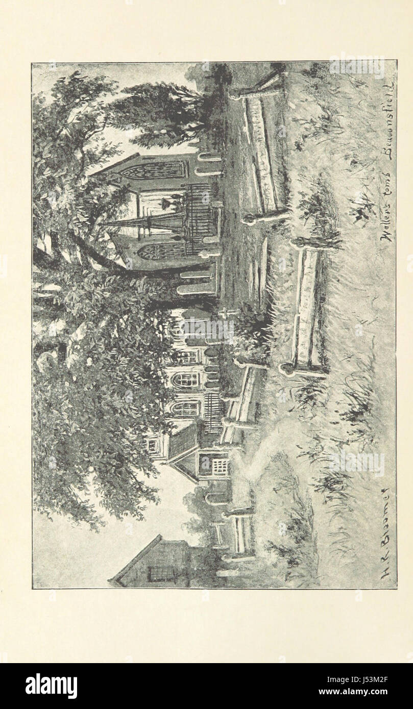 'Buckinghamshire Sketches' is a collection of illustrations by H. R. Bloomer depicting the landscapes and scenes of Buckinghamshire, capturing the essence of rural England during the 19th century. Stock Photo
