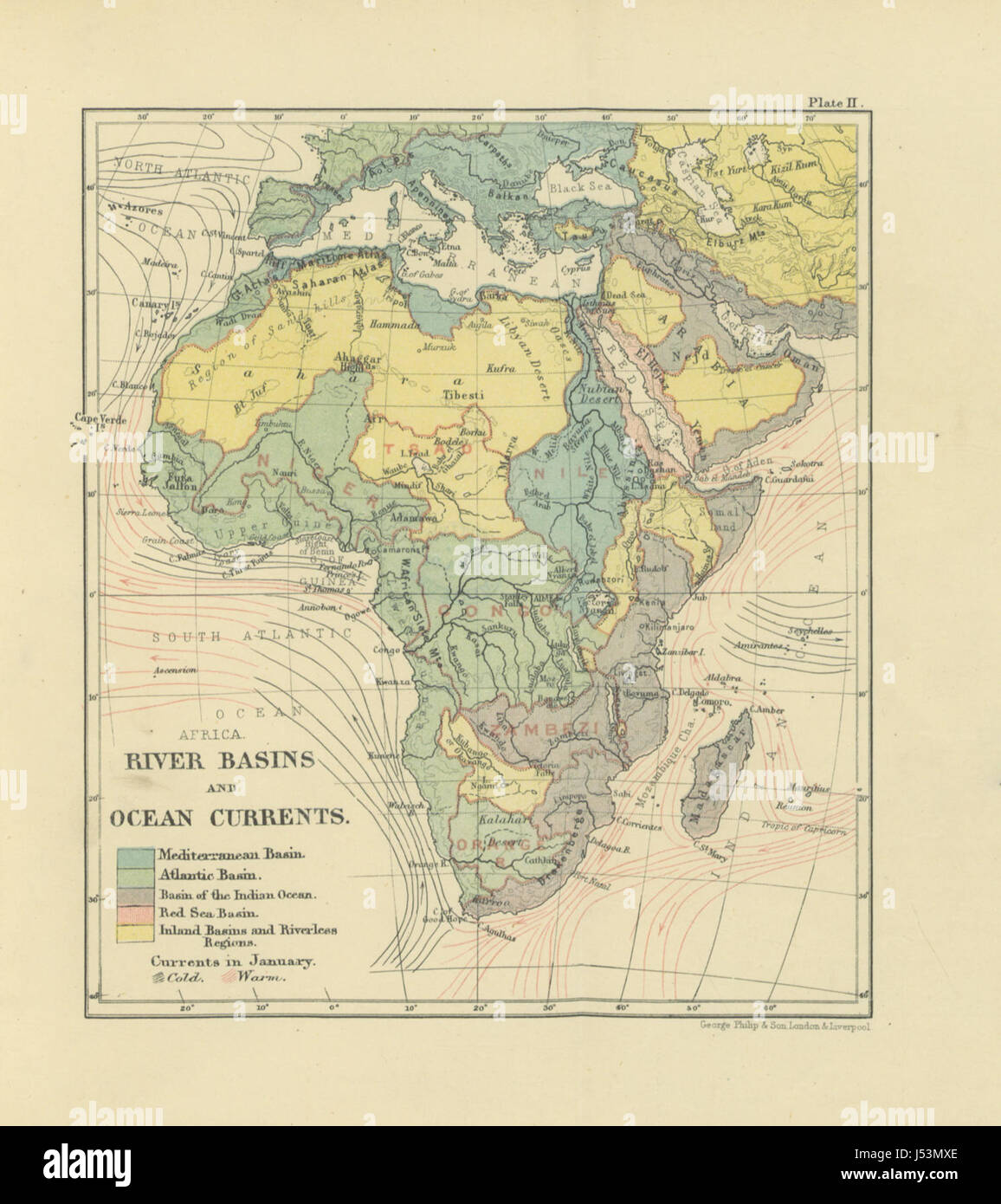 The Development of Africa ... Illustrated with a set of ... maps ... designed by E. G. Ravenstein Stock Photo