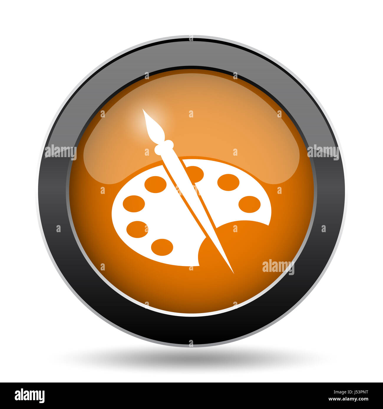 Painting icon. Painting website button on white background Stock Photo ...