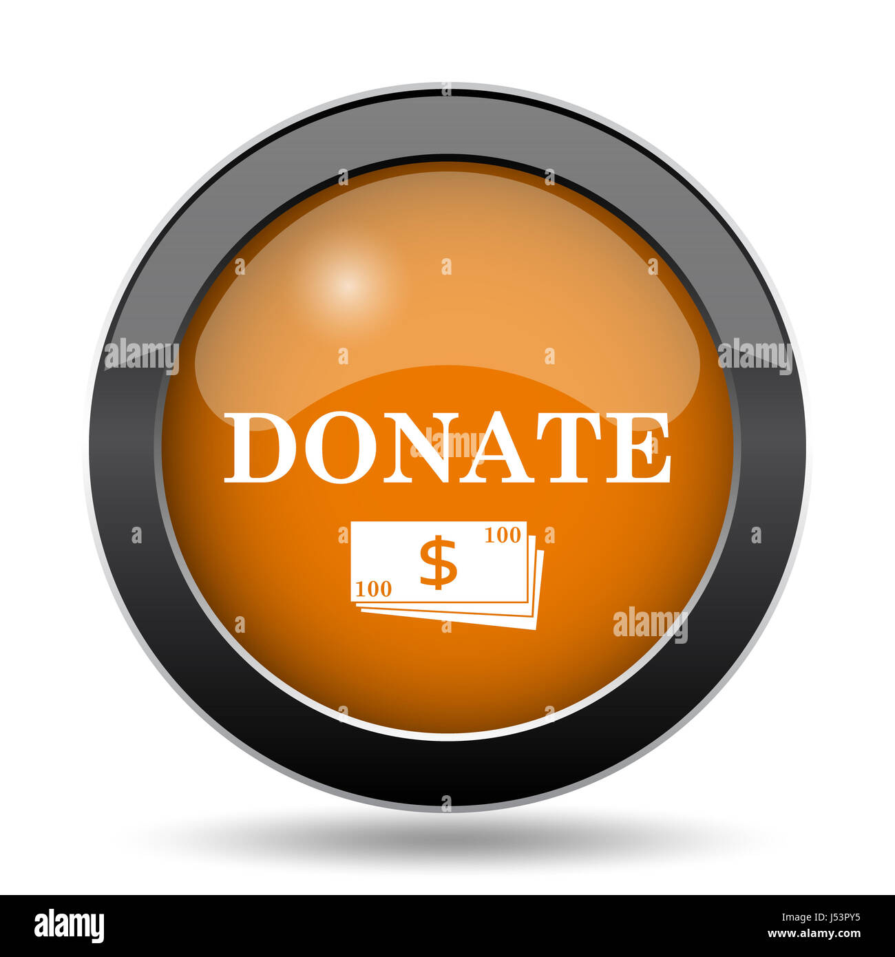 Download Donate Button Icon Royalty-Free Stock Illustration Image