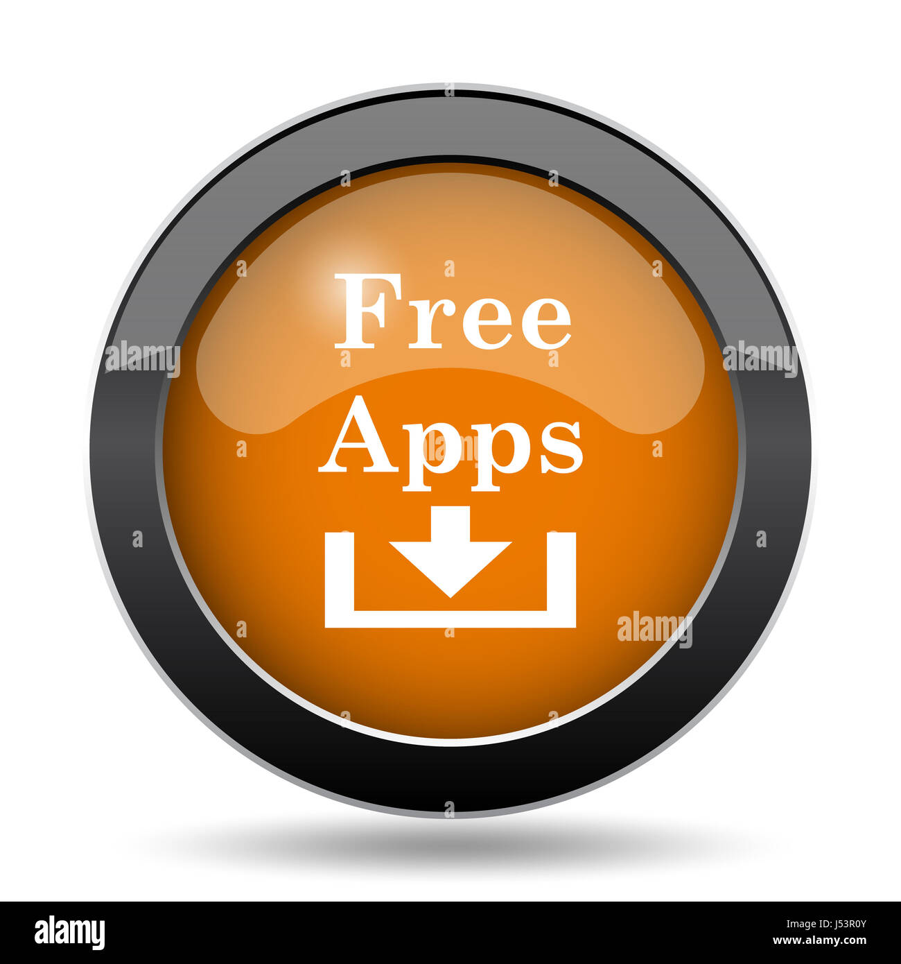 Free apps icon. Free apps website button on white background Stock ...