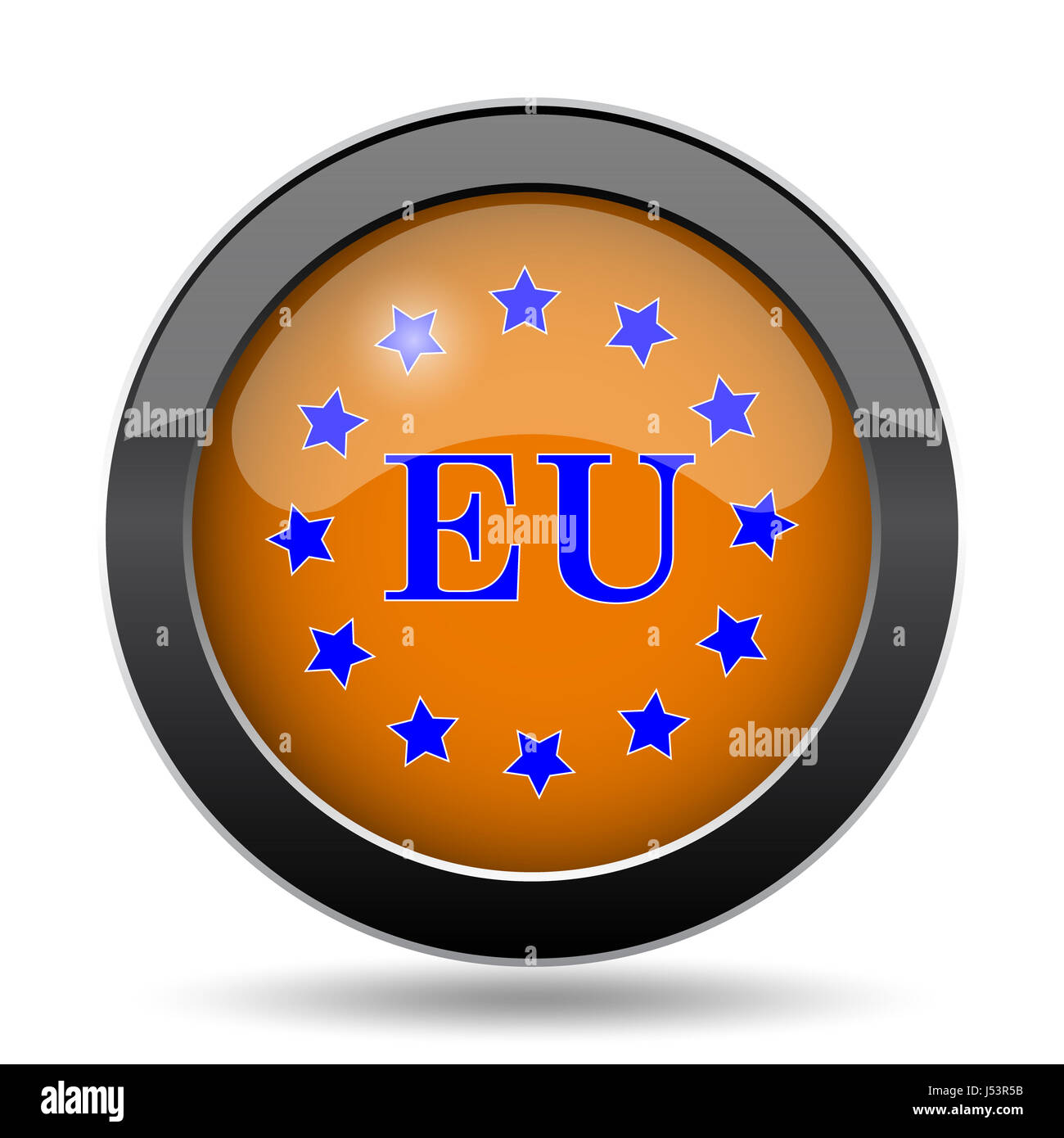 European union icon. European union website button on white background ...