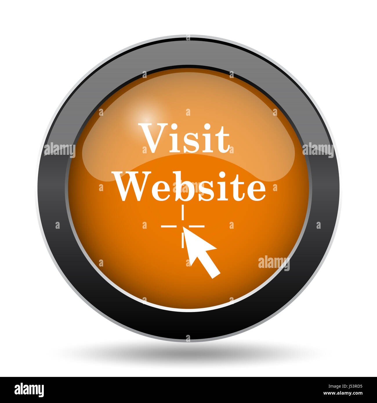 Visit website icon. Visit website button on white background Stock ...