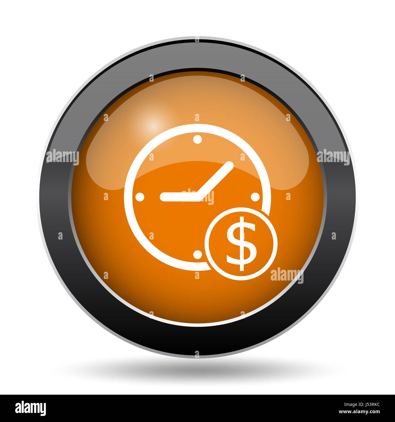 Time is money icon. Time is money website button on white background ...