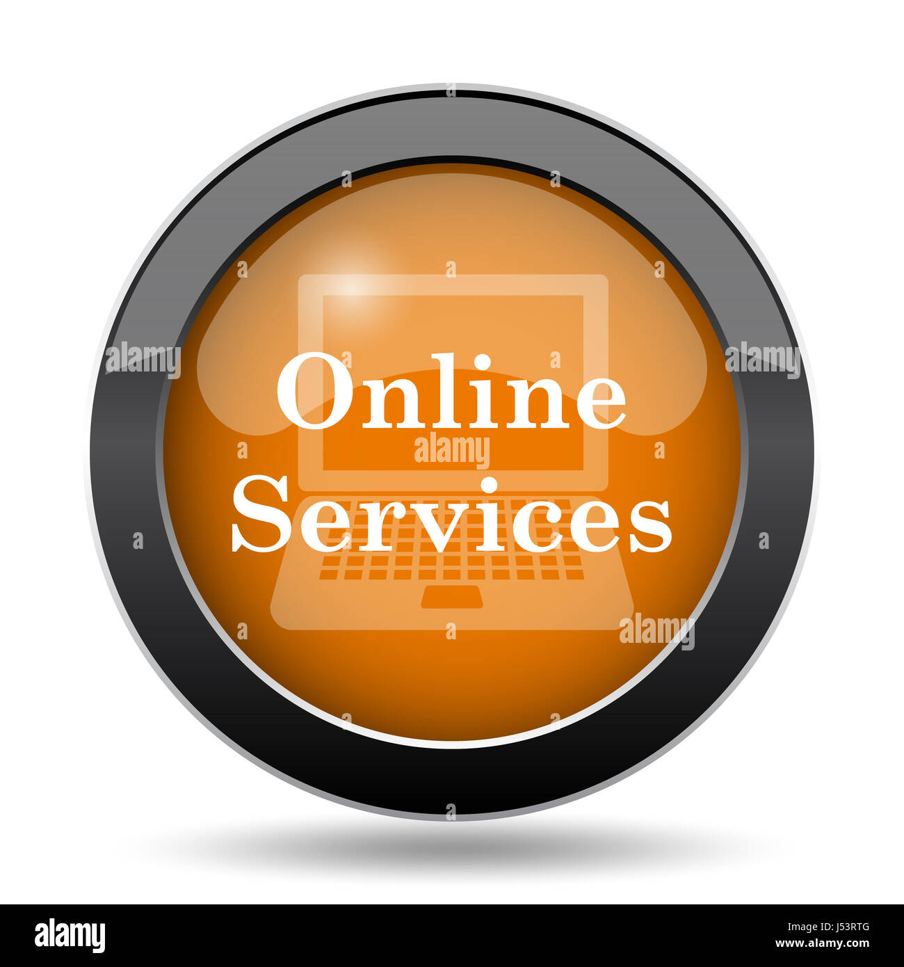Online services icon. Online services website button on white background  Stock Photo - Alamy