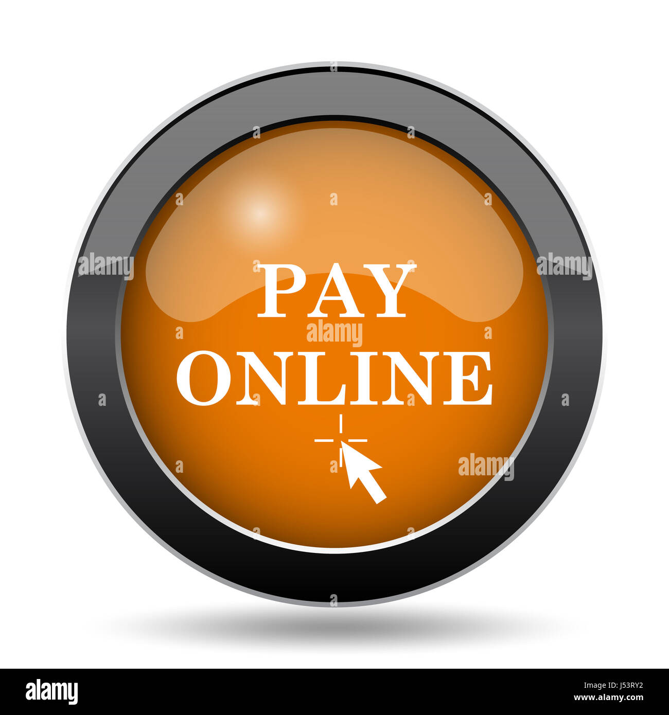 Pay online icon. Pay online website button on white background Stock ...