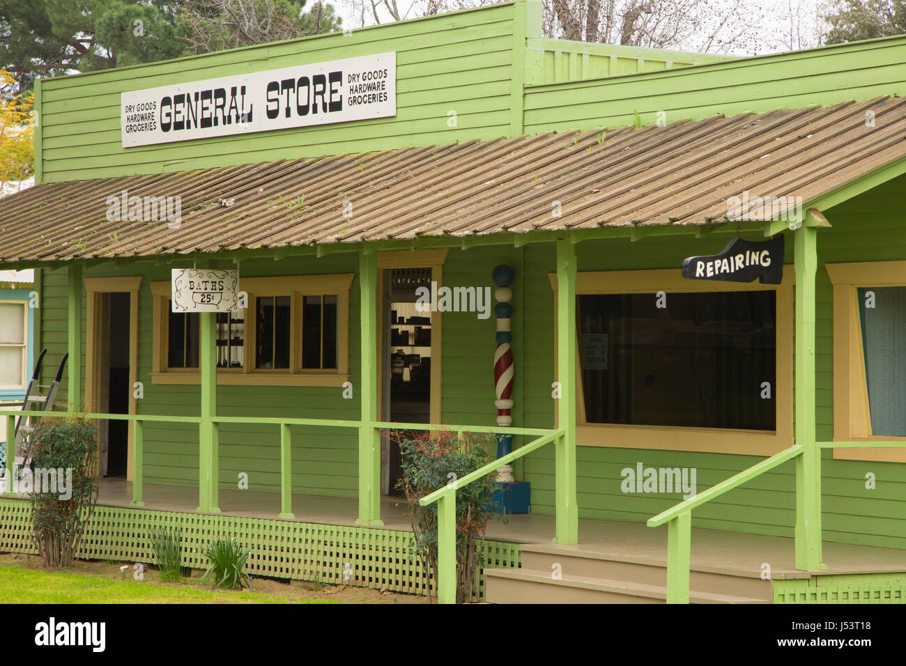 General Store, Kern Pioneer Village, Bakersfield, California Stock