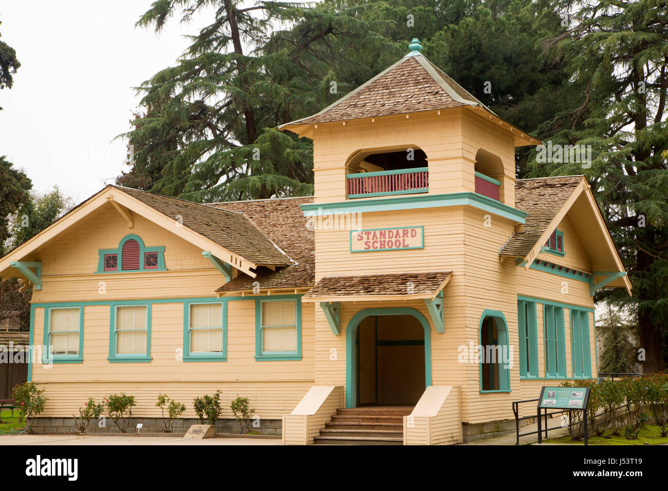 Standard School, Kern Pioneer Village, Bakersfield, California Stock