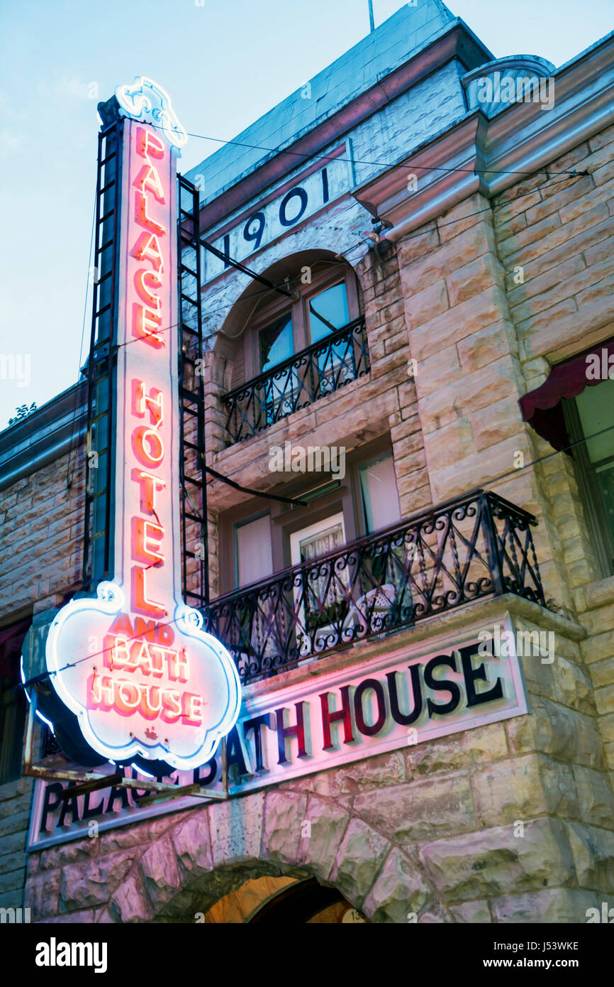Arkansas Eureka Springs Palace Hotel and Bath House built 1901 Stock